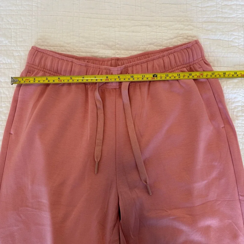 Womens Pink 2‎ Piece Sweatsuit Set Quarter Zip Joggers EcoCosy Large NWT Soft